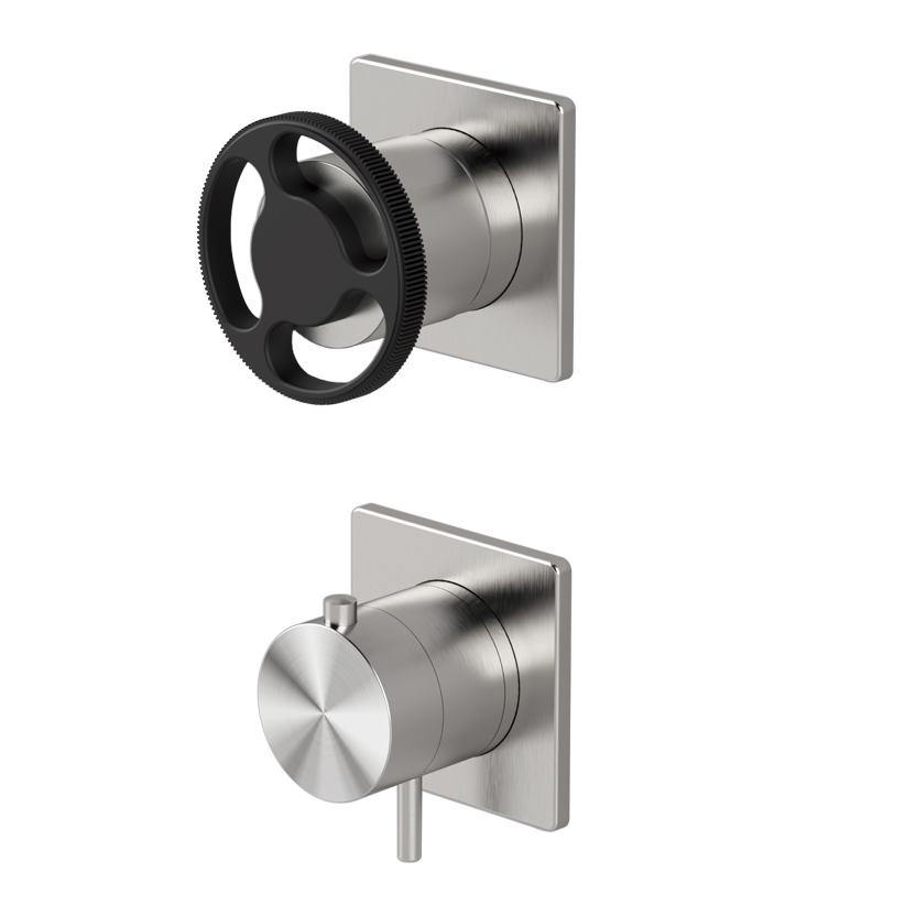  Thermostatic shower mixer with integrated 3-way diverter