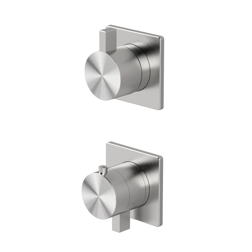 Thermostatic shower mixer with integrated 3-way diverter